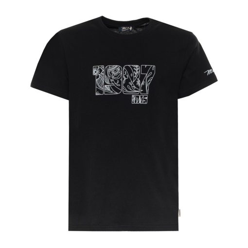 MCS Men's Spring/Summer Solid Black T-shirt