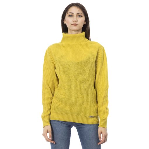 Baldinini Trend Women's Turtleneck Sweater in Lime