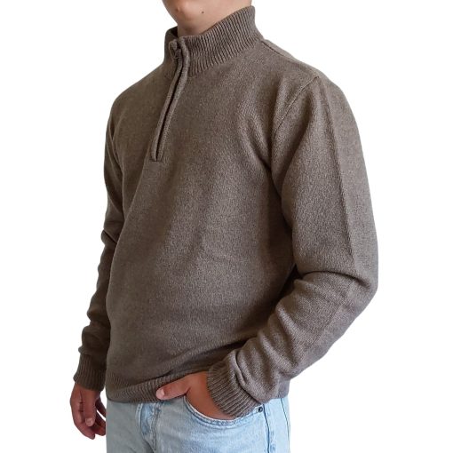 100% Cashmere Half Zip Sweater