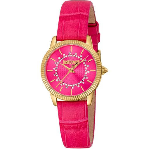 Just Cavalli Women's Analog Leather Strap Watch