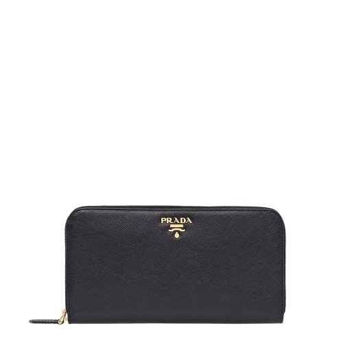 Prada Leather Zip Wallet for Women