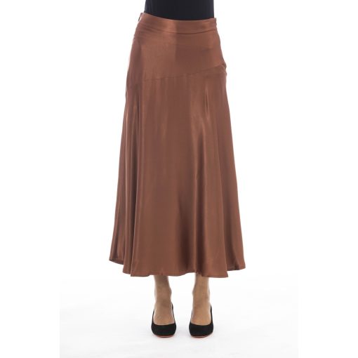 Alpha Studio Solid Color Viscose Skirt