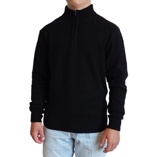 100% Cashmere Half Zip Sweater for Men