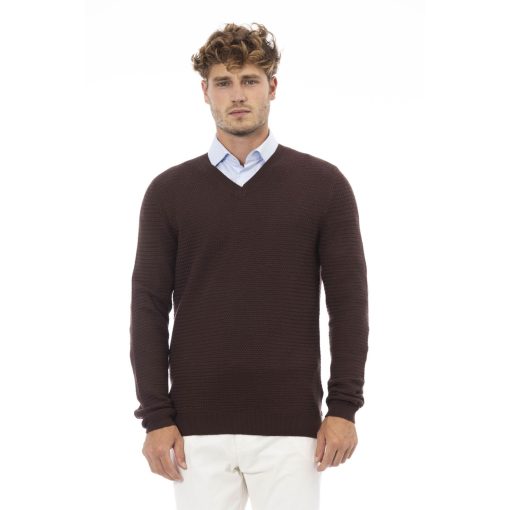 Alpha Studio Men's Fall/Winter Wool V-Neck Sweater