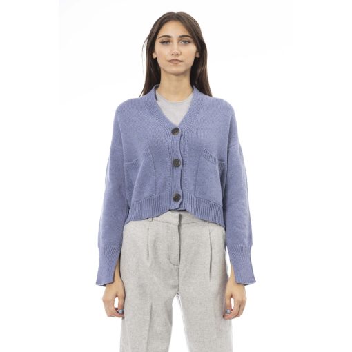 Alpha Studio Women's Wool Blend V-Neck Sweater