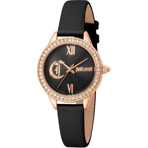 Just Cavalli Women's Analog Leather Strap Watch