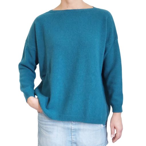 100% Cashmere Boat Neck Sweater