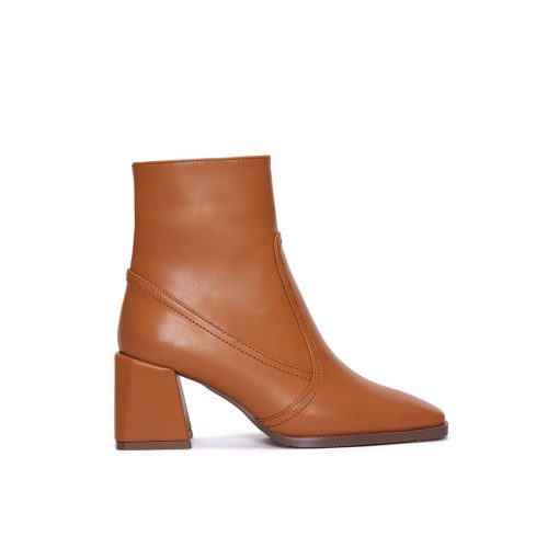 Fashion Attitude Women's Dark Tan Ankle Boots