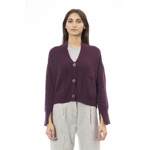 Alpha Studio Women's Wool-Blend V-Neck Sweater