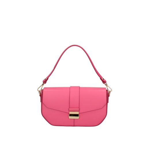 Roberta Rossi Fuxia Leather Shoulder Bag