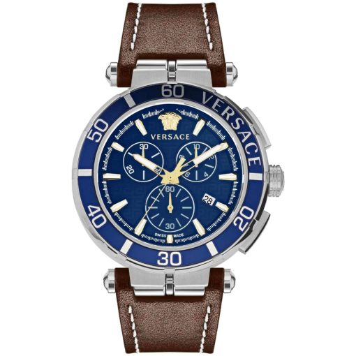 Versace Men's Chronograph Watch - Blue Dial