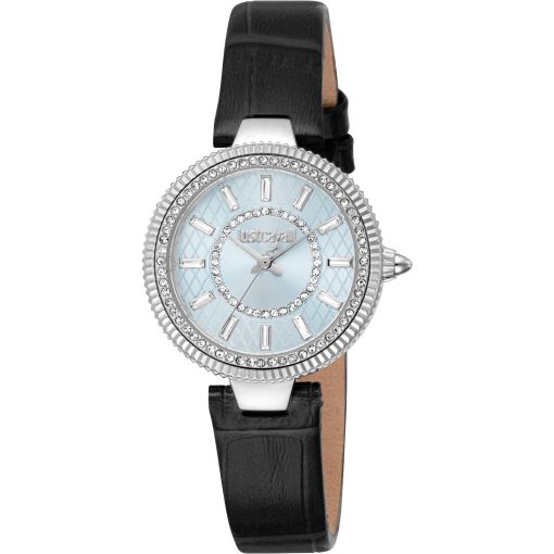 Just Cavalli Women's Analog Stainless Steel Watch with Leather Strap