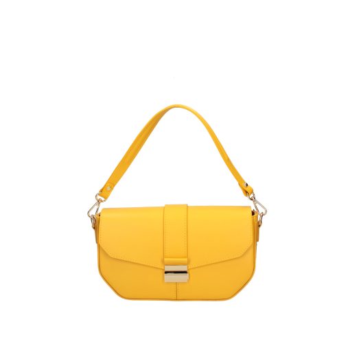 Roberta Rossi Yellow Leather Shoulder Bag