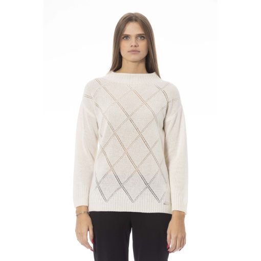 Baldinini Trend Women's Solid Wool Blend Long Sleeve Sweater