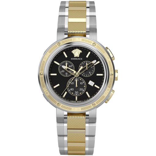 Versace Men's Silver Grey Stainless Steel Chronograph Watch