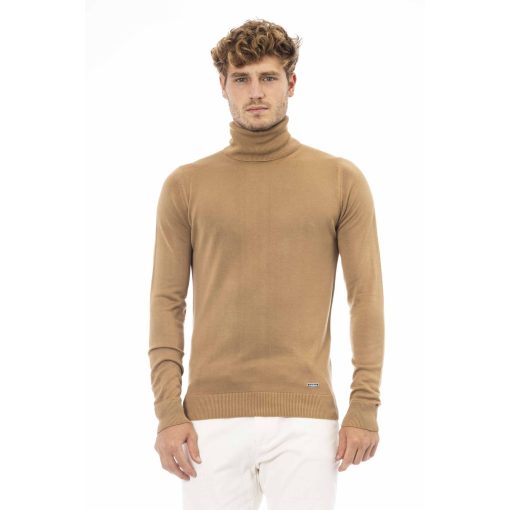 Baldinini Trend Camel Turtleneck Sweater for Men