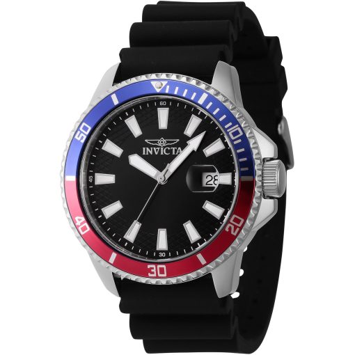 Invicta Men's Analog Stainless Steel Watch with Silicone Strap