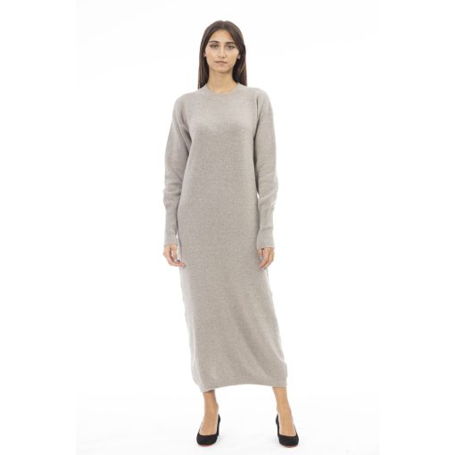 Alpha Studio Women's Long-Sleeve Round Neck Dress