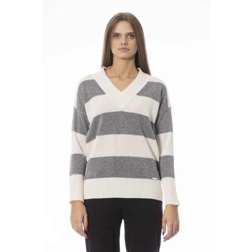 Baldinini Trend Women's Striped V-Neck Sweater