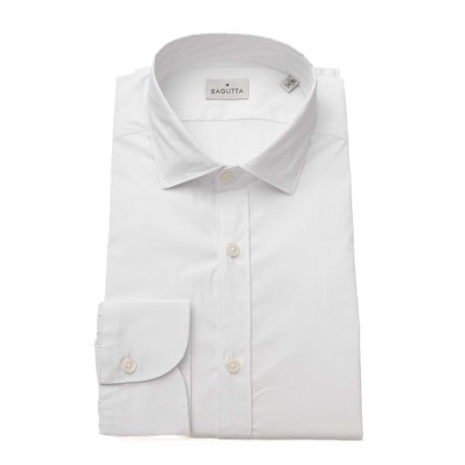 Bagutta White Slim Fit Long Sleeve Shirt