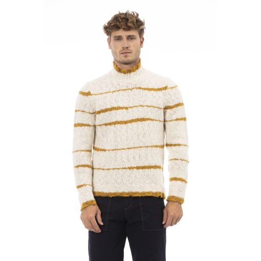 Alpha Studio Latte Striped Sweater