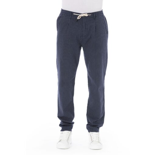 Baldinini Trend Livorno Blue White Trousers