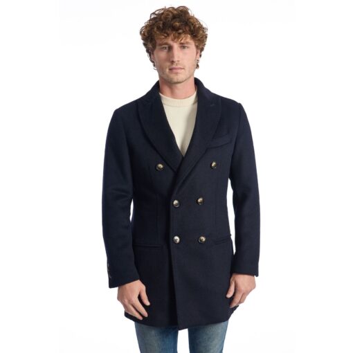 Roberto Pepe Luxury Men's Wool Blend Coat