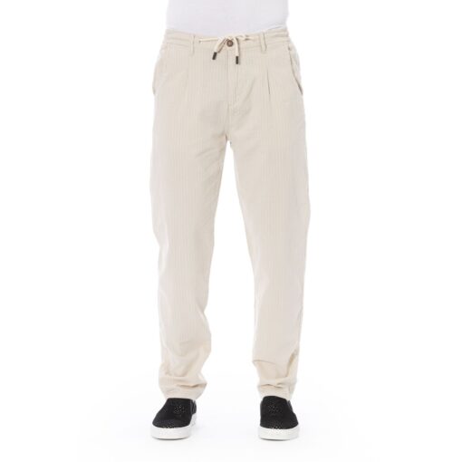 Baldinini Trend Men's Trousers Beige White