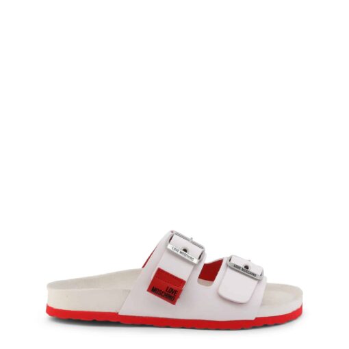 Love Moschino Leather Buckle Sandals