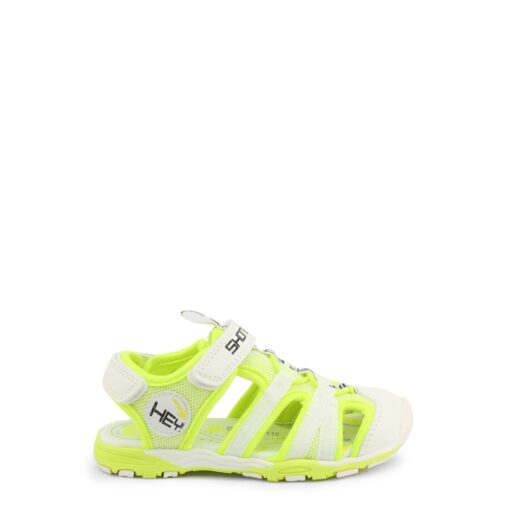 Shone Kids White and Yellow Sandals