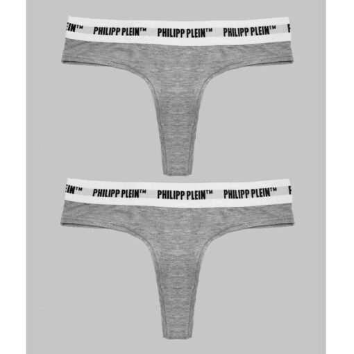 Philipp Plein Grey G-string Bi-pack