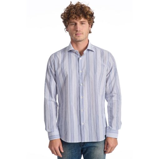 Baldinini Trend Striped Slim-Fit Button-Up Shirt for Men