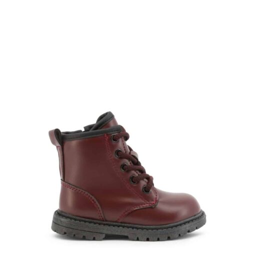 Shone Kids Ankle Boots in Burgundy