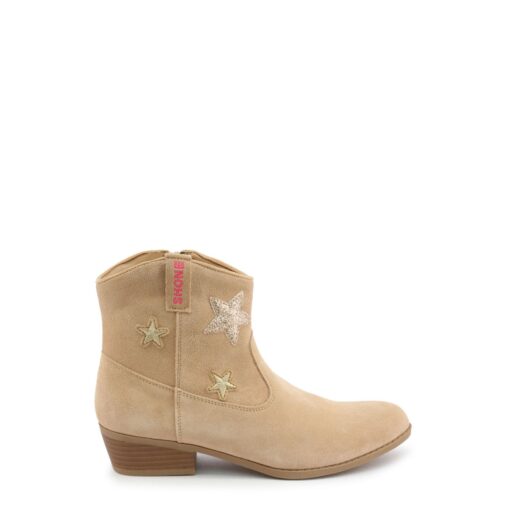 Shone Kids Beige Suede Ankle Boots