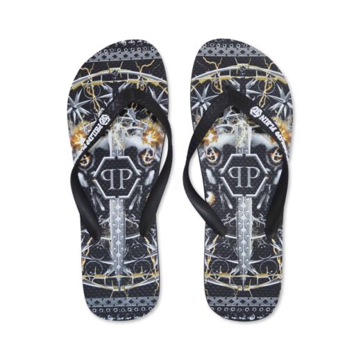 Philipp Plein Unisex Flip Flops