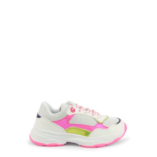 Shone Kids Sneakers in Grey and Fuchsia