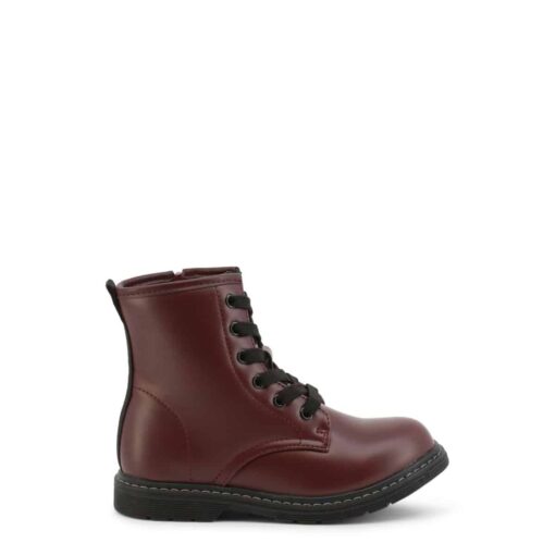 Shone Kids Burgundy Ankle Boots