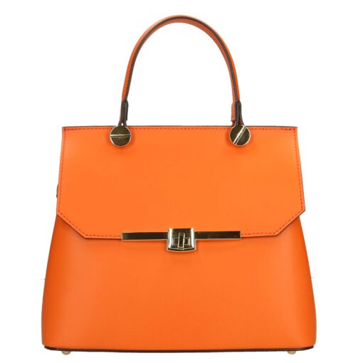 Viola Castellani Orange Leather Handbag