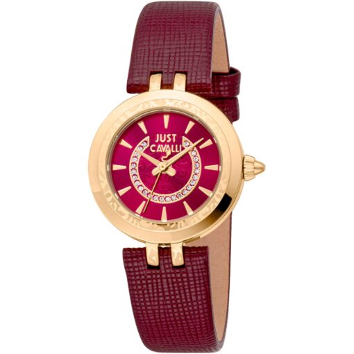 Just Cavalli Women's Analog Leather Strap Watch