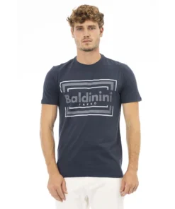 Exclusive Baldinini Trend Round Neck T-Shirt TSU543_COMO_Blu1-4_143004