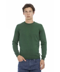 Exclusive Baldinini Green Cotton Sweater 6000_ROVIGO_VerdeGreen_137161