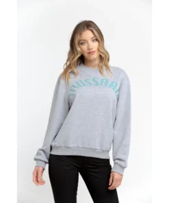 Exclusive Trussardi Melange Grey Sweatshirt 36F000321T002191_E682MelangeGreyPrintWaterGreen_141357