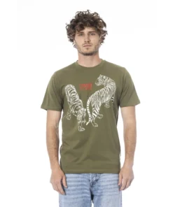 Exclusive Cavalli Class Military Green T-shirt QXT62YJD060_04050MilitaryGreen_150586