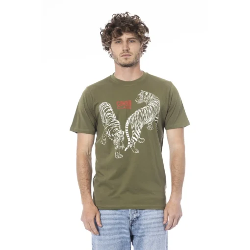 Exclusive Cavalli Class Military Green T-shirt QXT62YJD060_04050MilitaryGreen_150586