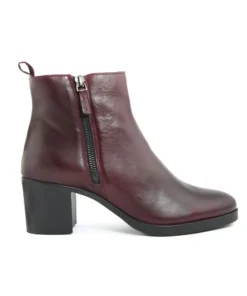 Exclusive Genuine Leather Ankle Boots with Side Zip FAR_WH114H16_M2_BORDO_702_147166