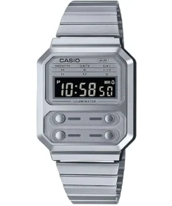 Authentic Casio Digital Watch with Steel Strap X093_A100WE-7BEF_141557