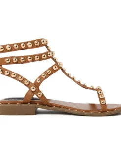 Exclusive Studded Sandals - FAM_95_51_CAMEL_143188