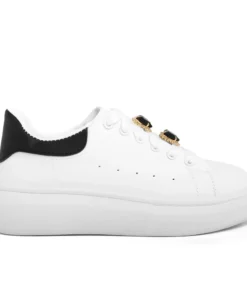 Exclusive Fashion Attitude Sneakers FAG_8129_WHITE_BLACK_145845