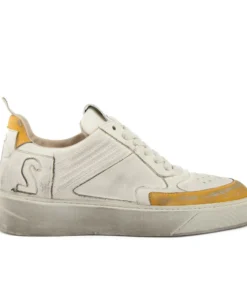 Exclusive MISHA Eco Leather Sneakers White Ocre MISHA_ECO_01_WHITE_OCRA_147754