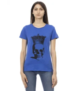 Exclusive Trussardi Skull Print T-Shirt 2BT19_47Bluette_140690